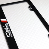 Toyota TRD Black Stainless Steel License Plate Frame with Caps & Bolts