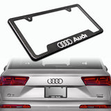 X1 For AUDI Carbon Fiber Look License Plate Frame ABS New