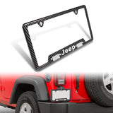 Jeep Carbon Fiber Look License Plate Frame ABS New