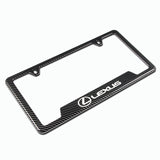 For LEXUS Carbon Fiber Look License Plate Frame ABS X2