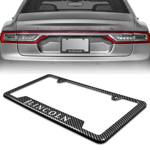 For LINCOLN Carbon Fiber Look License Plate Frame ABS X1