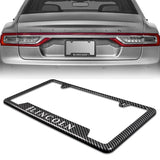 Lincoln 2 pcs Carbon Fiber Look High Quality ABS License Plate Frames with Caps Bolt Screw Set