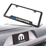 New For MOPAR Carbon Fiber Look License Plate Frame ABS X2