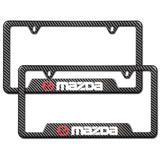 For MAZDA Carbon Fiber Look License Plate Frame ABS X2 New