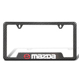 New For MAZDA Carbon Fiber Look License Plate Frame ABS X1