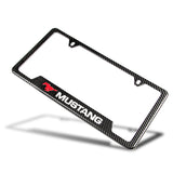 For FORD MUSTANG Carbon Fiber Look License Plate Frame ABS X1