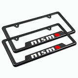 NISSAN NISMO Carbon Fiber Look License Plate Frame ABS X2