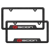 For SCION Carbon Fiber Look License Plate Frame ABS X2