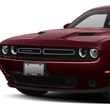 DODGE Black Stainless Steel License Plate Frame 2pcs with Caps Bolt Brand New SET