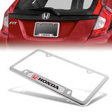Honda Stainless Steel 2pcs License Plate Frame with Caps Bolt Brand New SET