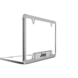 JEEP Stainless Steel 2pcs License Plate Frame with Caps Bolt Brand New SET