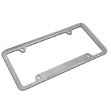 2 pcs Set For MITSUBISHI Stainless Steel Silver License Plate Frame Metal New