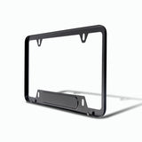 Ford Mustang SET Stainless Steel Black License Plate Frame 2pcs Brand New with Caps Bolt