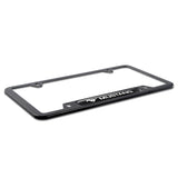 Ford Mustang SET Stainless Steel License Plate Frame Black 2pcs Brand New with Caps Bolt