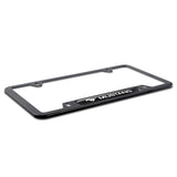 Ford Mustang SET Stainless Steel Black License Plate Frame 2pcs Brand New with Caps Bolt