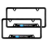 FORD Racing Brand New Stainless Steel Black SET 2pcs License Plate Frame with Caps Bolt