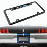 FORD Racing Brand New Stainless Steel Black SET License Plate Frame 2pcs with Caps Bolt