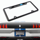 FORD Racing SET Stainless Steel Black License Plate Frame 2pcs Brand New with Caps Bolt