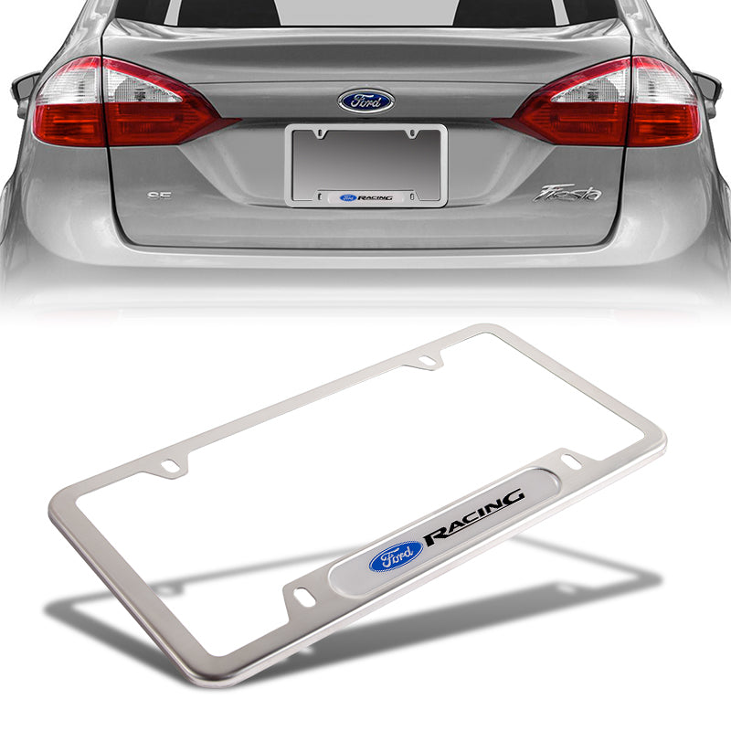 Ford Racing Plate FORD Racing Brand New Stainless Steel 2pcs License Plate Frame with Ca ...