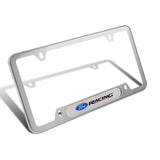 FORD Racing Stainless Steel 2pcs License Plate Frame with Caps Bolt Chrome Brand New SET