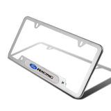 FORD Racing Brand New Stainless Steel 2pcs License Plate Frame with Caps Bolt Chrome SET