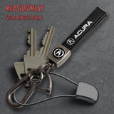 Acura Universal Black 3D Logo Leather Metal Key Chain Quick Release Lanyard Keychain for INTEGRA RSX TSX