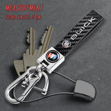 BUICK Universal Chrome 3D Logo Carbon Fiber Look Black Leather Metal Gift Decor Quick Release Lanyard Keychain
