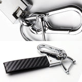 2014-2017 Honda Fit JDM Carbon Look 3-Piece Front Bumper Body Spoiler Splitter Lip Kit with Keychain Set