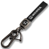 HONDA ACCORD CIVIC Universal Black 3D Logo Leather Metal Gift Decor Quick Release Lanyard Keychain TYPE R  S2000 INTEGRA DC5 JDM