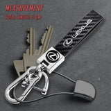 LEXUS Universal Chrome 3D Logo Carbon Fiber Look Black Leather Metal Gift Decor Quick Release Lanyard Keychain