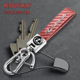 LEXUS Universal Chrome 3D Logo Carbon Fiber Look Rare Pink Leather Metal Gift Decor Quick Release Lanyard Keychain