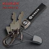 NISSAN NISMO Universal Black 3D Logo Leather Metal Gift Decor Quick Release Lanyard Keychain