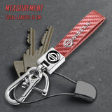 NISSAN NISMO Universal Chrome 3D Logo Carbon Fiber Look Rare Pink Leather Metal Gift Decor Quick Release Lanyard Keychain
