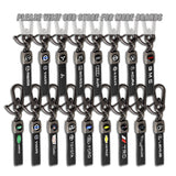 VOLVO Universal Black 3D Logo Leather Metal Gift Decor Quick Release Lanyard Keychain