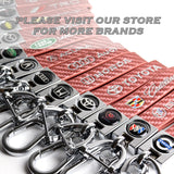 TOYOTA SUPRA COROLLA Camry Universal Chrome 3D Logo Carbon Fiber Look Rare Pink Leather Metal Gift Decor Quick Release Lanyard Keychain