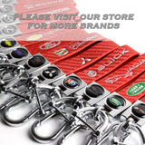Acura Universal Chrome 3D Logo Carbon Fiber Look Red Leather Metal Key Chain Quick Release Lanyard Keychain for INTEGRA RSX TSX