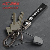 TOYOTA SUPRA COROLLA Camry Universal Black 3D Logo Leather Metal Gift Decor Quick Release Lanyard Keychain
