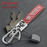 TOYOTA SUPRA COROLLA Camry Universal Chrome 3D Logo Carbon Fiber Look Rare Pink Leather Metal Gift Decor Quick Release Lanyard Keychain