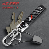 TOYOTA TRD Universal Chrome 3D Logo Carbon Fiber Look Black Leather Metal Gift Decor Quick Release Lanyard Keychain SUPRA COROLLA Camry