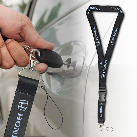For Honda Accord Civic BLACK Key Chain Strap Quick Release Cell Phone Lanyard x1