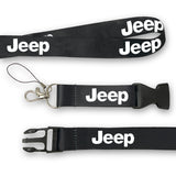 For JEEP BLACK Key Chain Logo Neck Strap Quick Release Cell Phone Lanyard x1