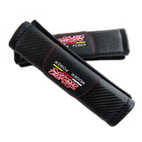 Mugen Black Carbon Fiber Look Seat Belt Cover X2