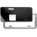 Toyota TRD Racing 3D Black and Chrome Stainless Steel with Black Red Acrylic License Plate Frame + Caps Set OFFICIAL LICENSED