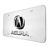 ACURA Stainless Steel Front Mirror Chrome Finish 3D License Plate Frame