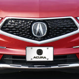 ACURA Dual 3D Black Pearl Logo Front Stainless Steel License Plate Frame 1pc