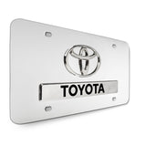 Au-tomotive Gold For 3D TOYOTA Front Mirror Finish Stainless Steel License Plate Frame OFFICIAL LICENSED D.TOY.CC