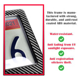 JDM MUGEN POWER Real Carbon Fiber License Plate Cover Protector Shield Frame with Bracket For Honda