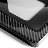 TRD Real Carbon Fiber License Plate Cover Protector Shield Frame with Bracket
