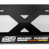 MUGEN POWER Carbon Look License Plate Cover Protector Shield Frame + Bracket
