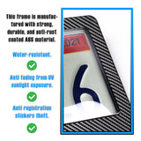 NISMO NISSAN Carbon Look License Plate Cover Protector Shield Frame + Bracket